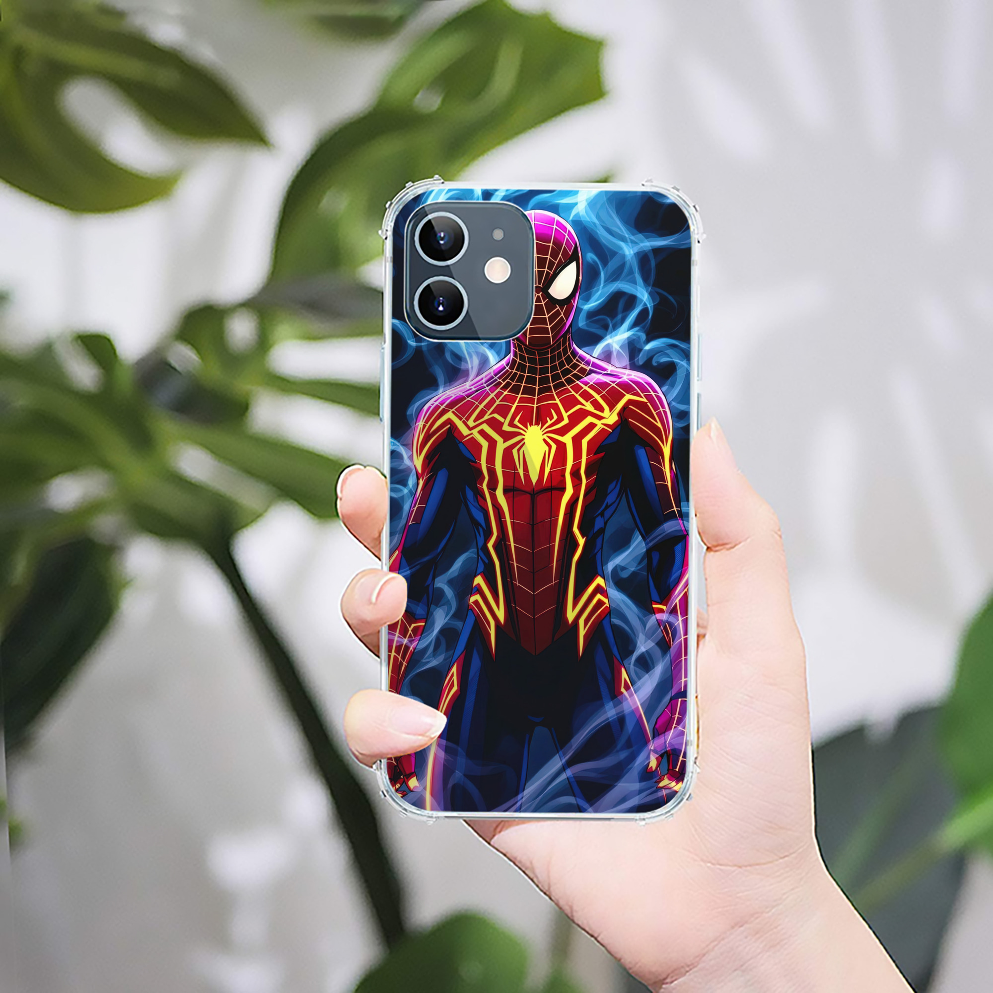 （画像用） Spider Man スパイダーマン 【iPhone 12シリーズ対応】透明スマホケース（クリアソフトケース）